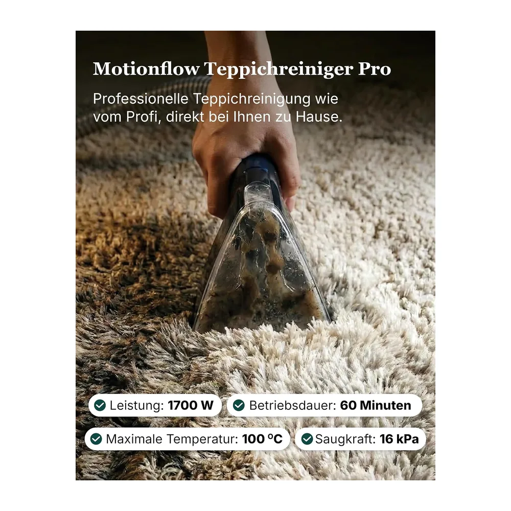 Motionflow PRO Teppichreiniger Waschsauger mit Dampffunktion — 2