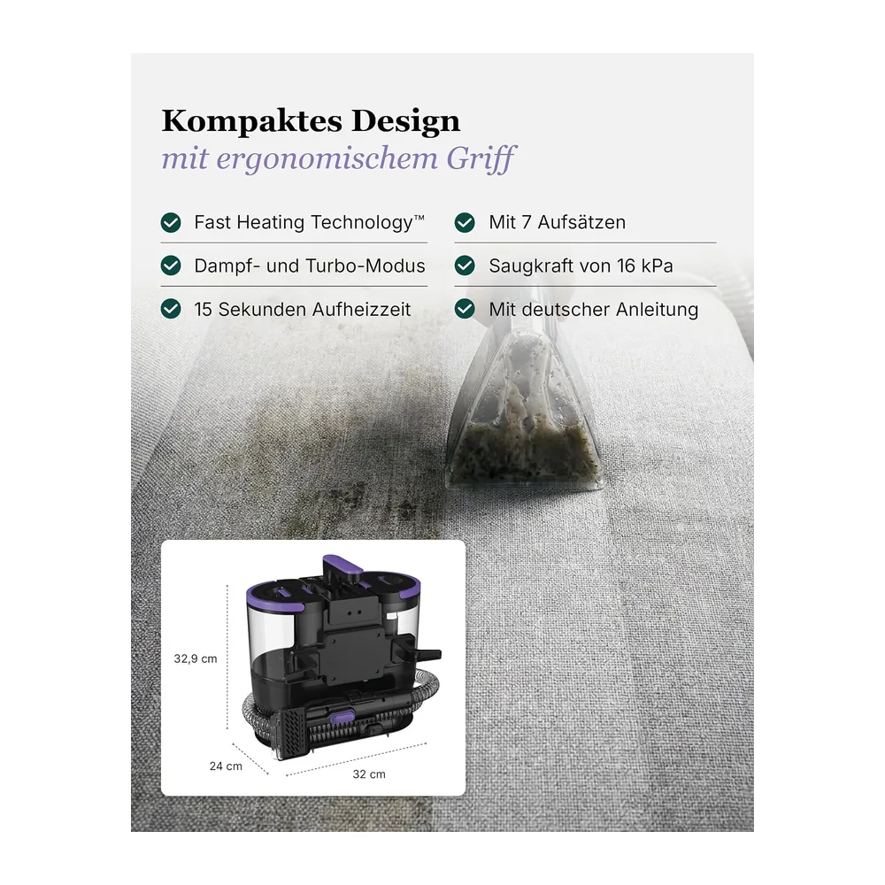 Motionflow PRO Teppichreiniger Waschsauger mit Dampffunktion — 4