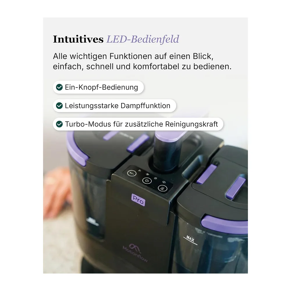 Motionflow PRO Teppichreiniger Waschsauger mit Dampffunktion — 6