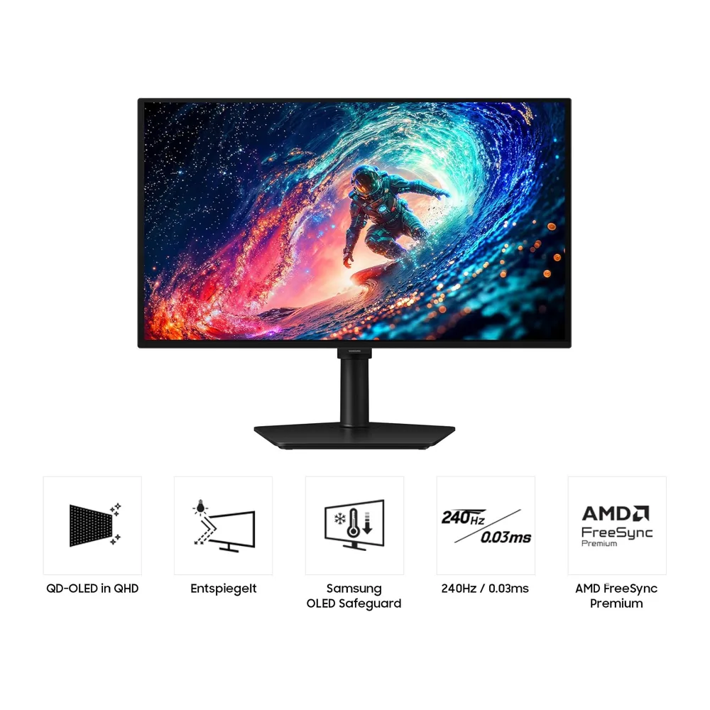 Samsung Odyssey G6 27 Zoll G61SH QHD QD-OLED 240 Hz Gaming Monitor — 4