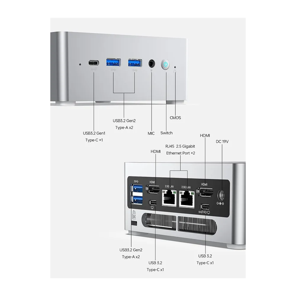 MINIS FORUM NAB6 Lite Mini PC mit Intel Core i5-12600H — 6
