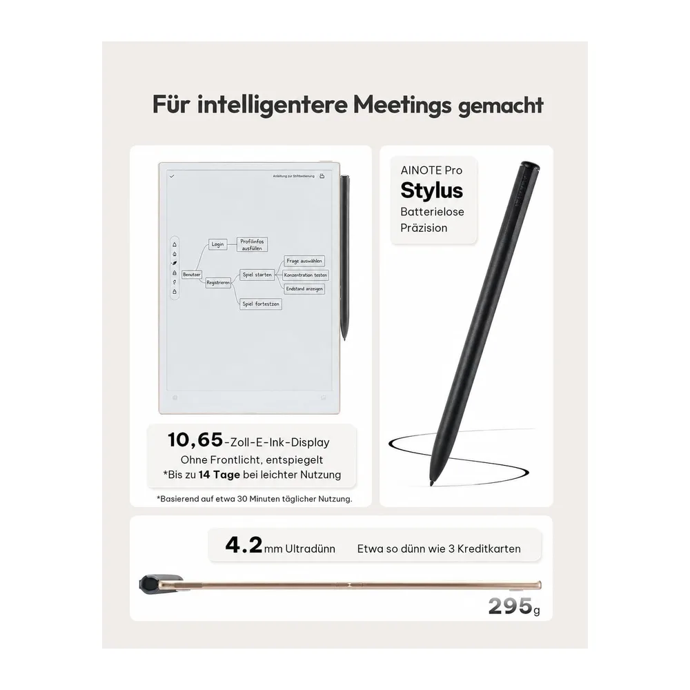 iFLYTEK AINOTE 2 E-Ink-Tablet 10,65 Zoll mit Stift — 3