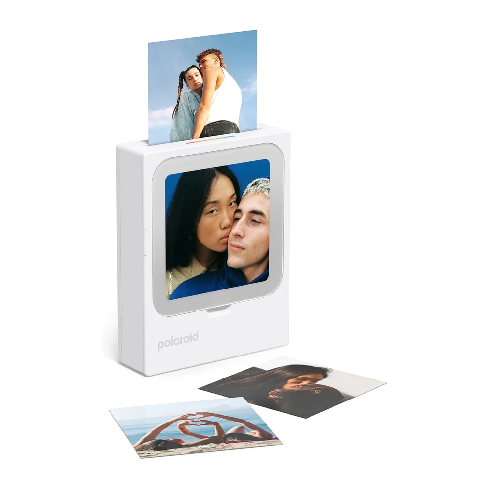 Polaroid - Bundle HiPrint 3x3 (7.6 cm x 7.6 cm) Pocket Bluetooth Fotodrucker Weiß + 60 Blatt (6647)