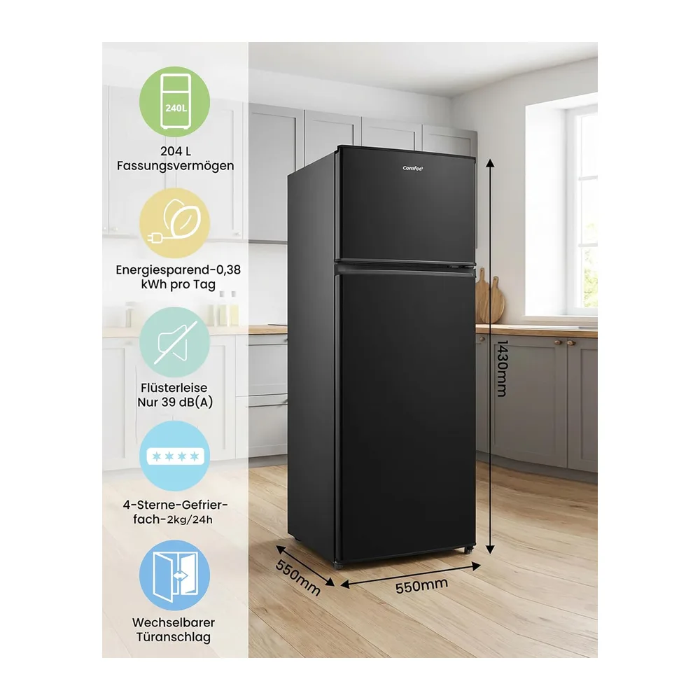 Comfee' 204L kühlschrank mit gefrierfach(-24℃) — 2