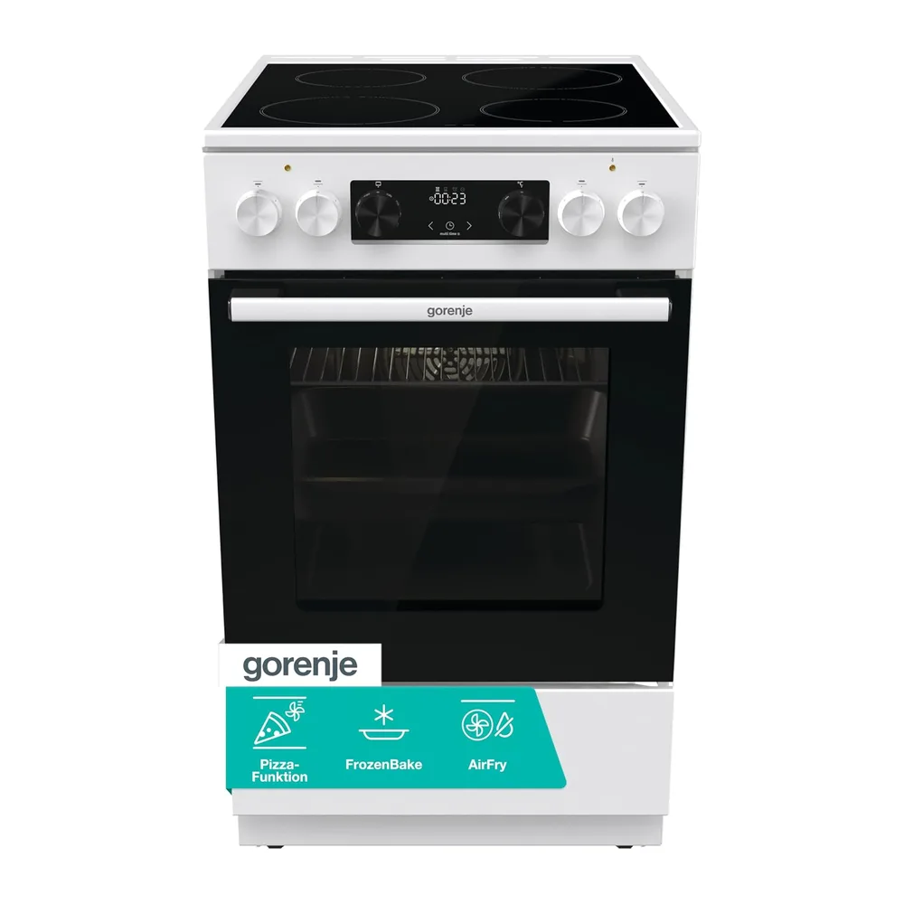 Gorenje GEC5C61WG Elektro-Standherd mit Glaskeramik-Kochfeld