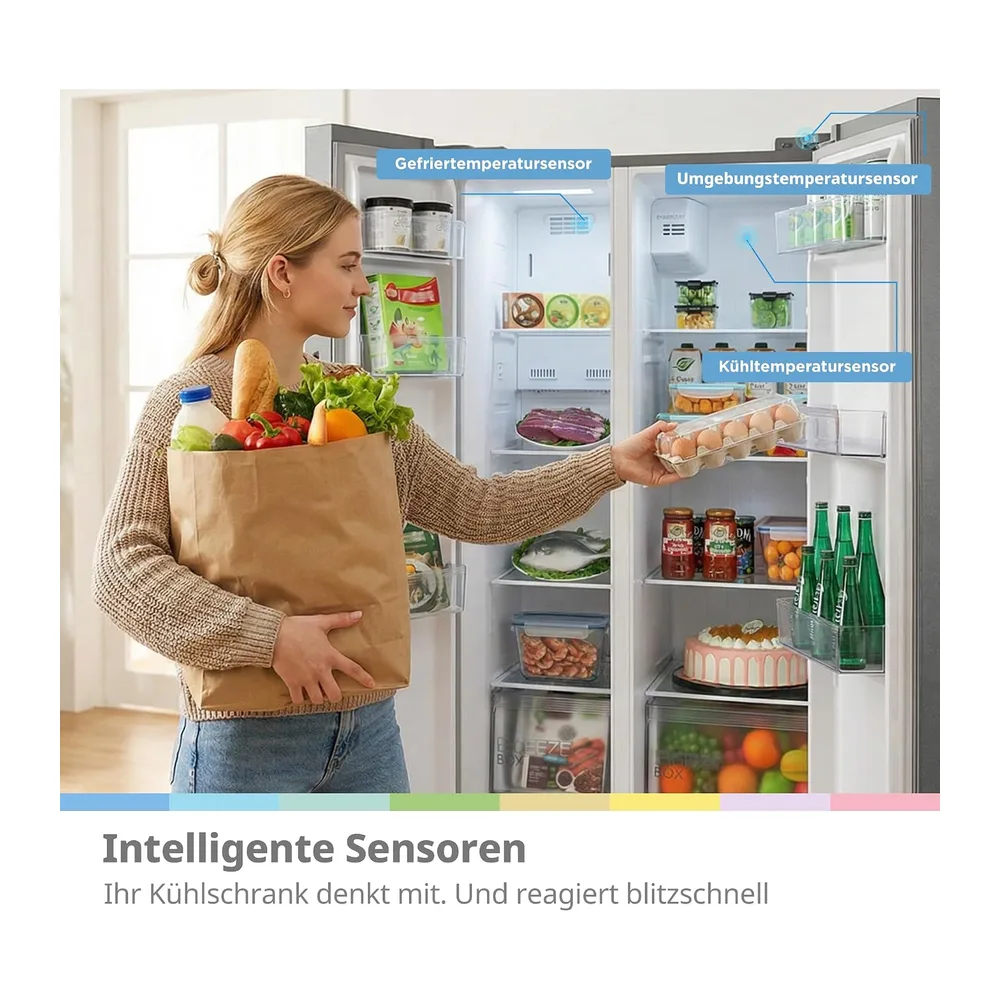 Comfee Side-by-Side Kühlschrank, 553L Familien-Stauraum, No Frost, 35 dB [Energieklasse E] — 4
