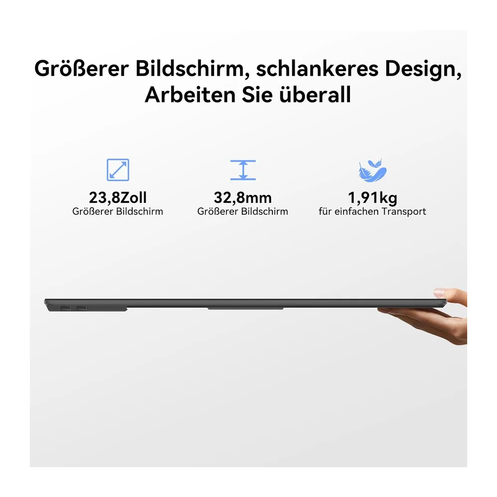 Blackview Portable Monitor, 23.8" 1080P FHD 100Hz Laptop Bildschirm Erweiterung, IPS Gaming Monitor, 90° — 6