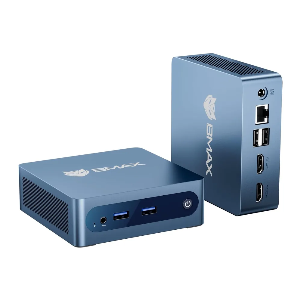 BMAX Mini PC Intel Celeron J3355, 6GB RAM + 128GB eMMC, mit Win 11 Home