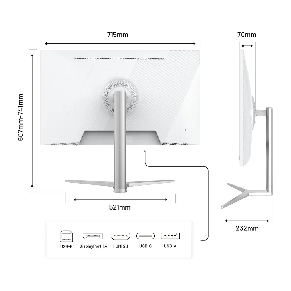 JapanNext Monitor 32" IPS 6K (6016x3384) Weiß — 3