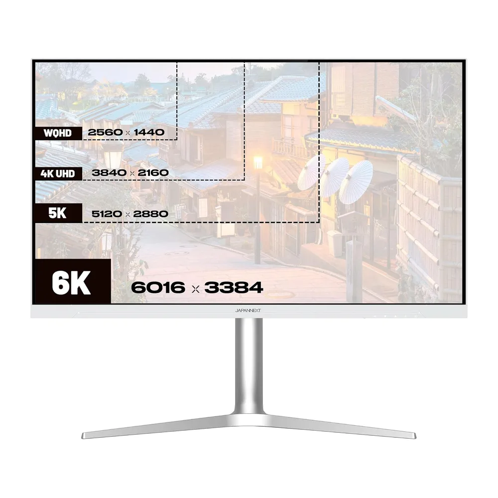 JapanNext Monitor 32" IPS 6K (6016x3384) Weiß — 6
