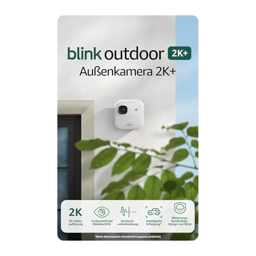 Blink Außenkamera 2K+ (neueste Generation) + Blink Videotürklingel — 2