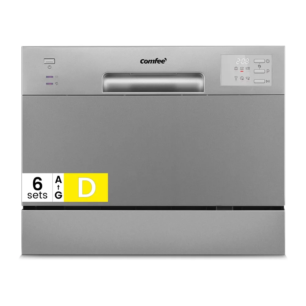 COMFEE Compact CDWMT0602ESD-EU Geschirrspüler Mini Geschirrspüler mit 6 Maßgedecke