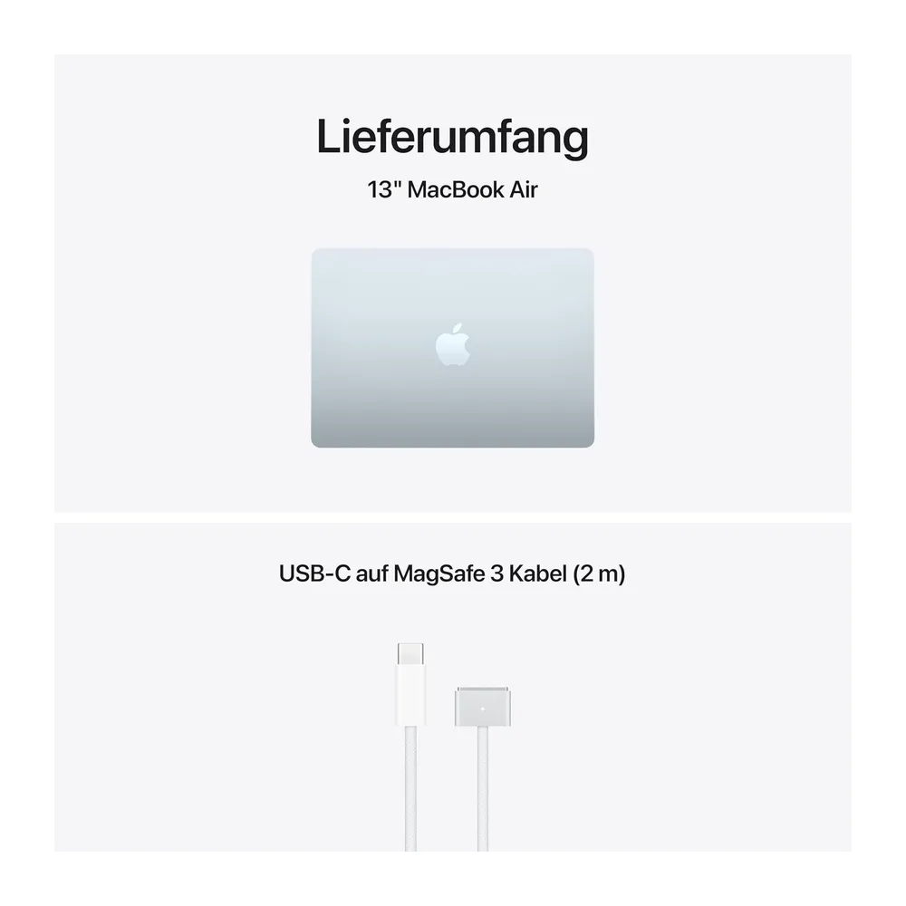 Apple 13" MacBook Air Laptop, M5 Chip mit 10‑Core CPU und 8‑Core GPU: Entwickelt für KI, 13,6" Liquid Retina — 5