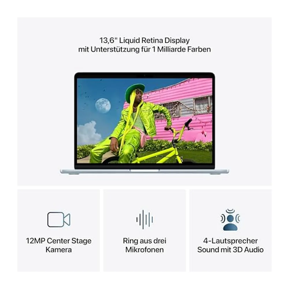 Apple 13,6" MacBook Air M5 Chip mit 10‑Core CPU und 8‑Core GPU: Liquid Retina Display — 3
