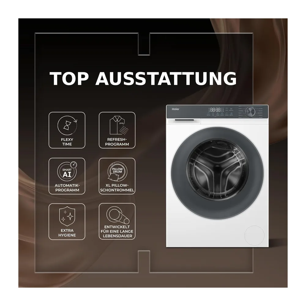 Haier Frontlader Waschmaschine 8kg G3 Serie HW80-BP1427637T [Energieklasse A] — 3