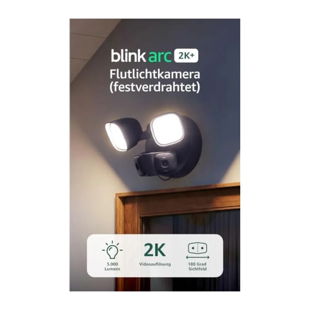 Blink Arc 2K+ Flutlichtkamera (festverdrahtet