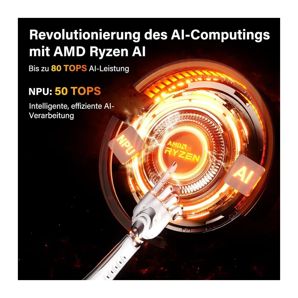 GEEKOM AI Mini PC A9 Max mit AMD Ryzen AI 9 HX 370 — 5