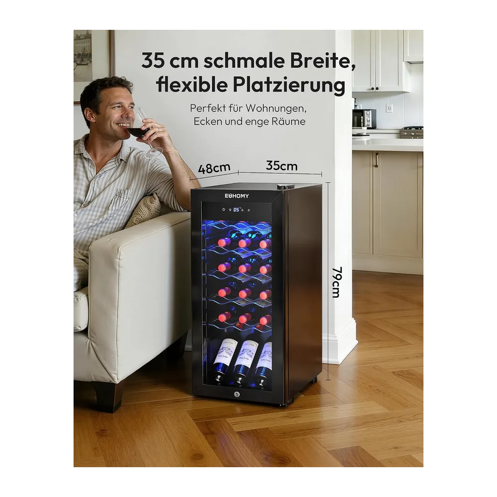 EUHOMY 45L Weinkühlschrank für 18 Flaschen — 2