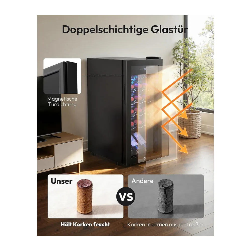EUHOMY 45L Weinkühlschrank für 18 Flaschen — 6