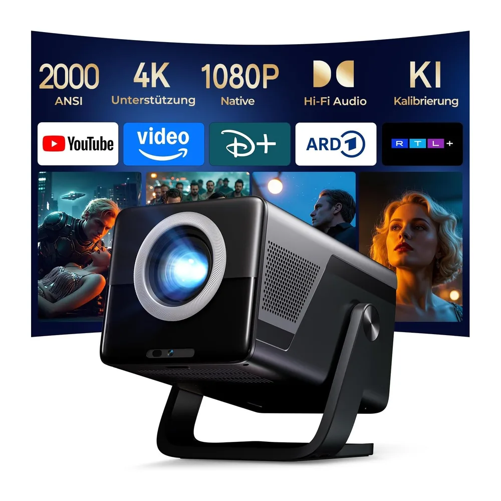 X7 Smart Beamer Native 1080P 4K-Unterstützung 2000 ANSI