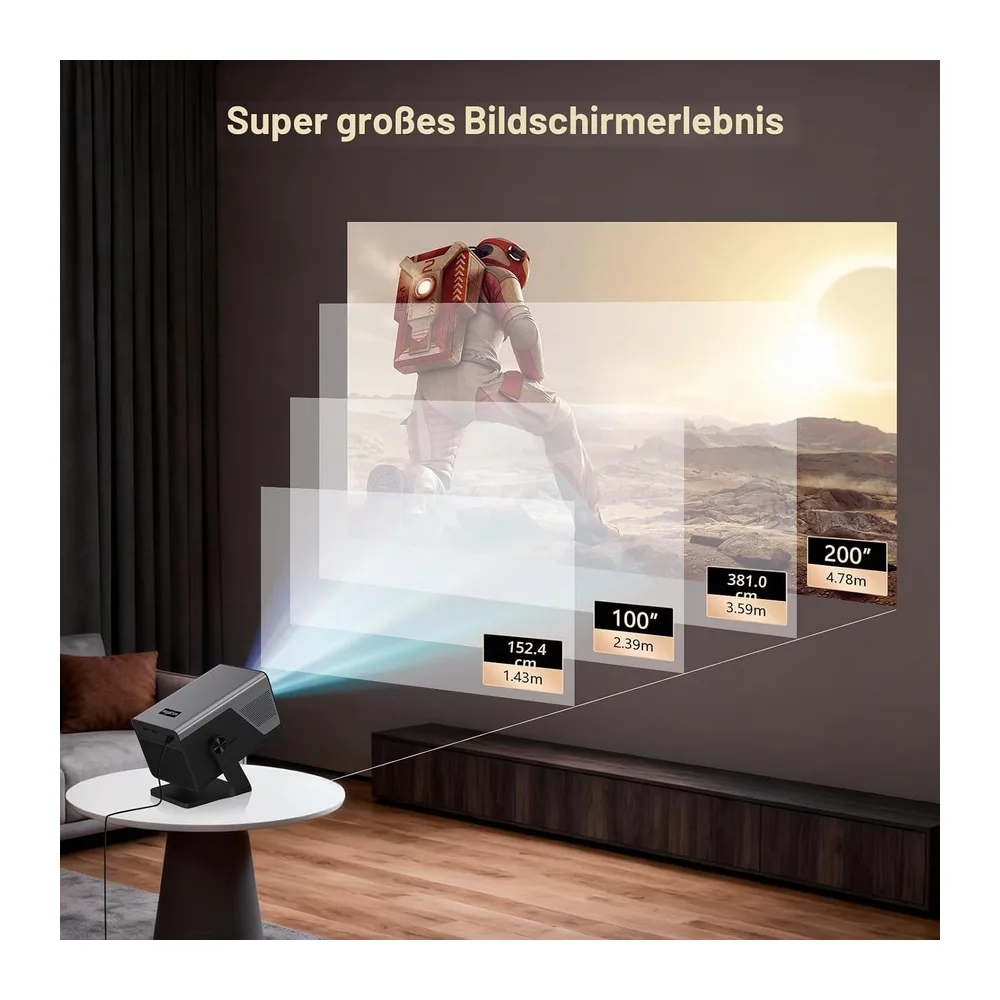 X7 Smart Beamer Native 1080P 4K-Unterstützung 2000 ANSI — 6