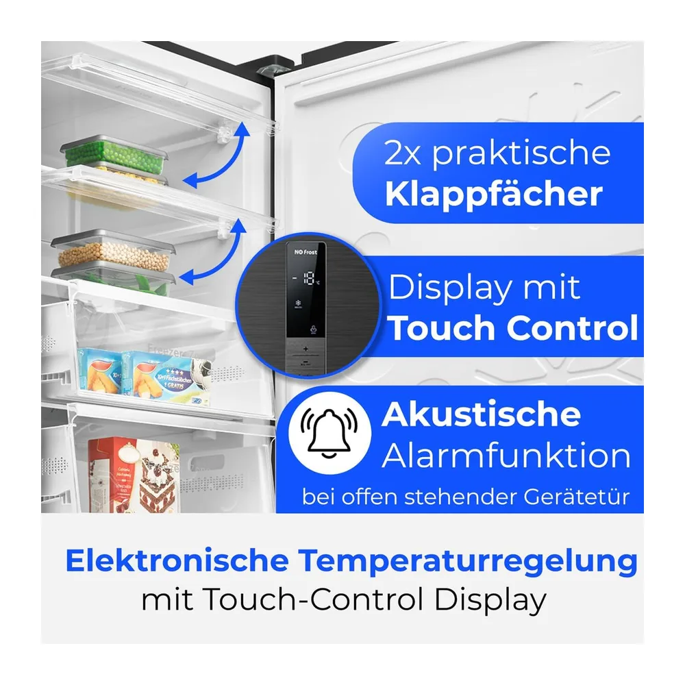 Bomann® Gefrierschrank Nofrost | 70cm breit | 2in1 - auf kühlen umstellbar | 186cm | Tiefkühlschrank | 5 — 3