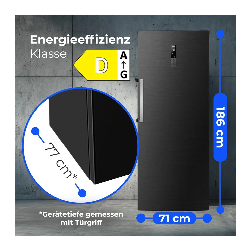 Bomann® Gefrierschrank Nofrost | 70cm breit | 2in1 - auf kühlen umstellbar | 186cm | Tiefkühlschrank | 5 — 5