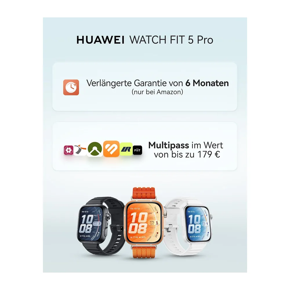 HUAWEI Watch FIT 5 Pro Smartwatch, GPS, Fitness Tracker mit EKG, Orange — 3