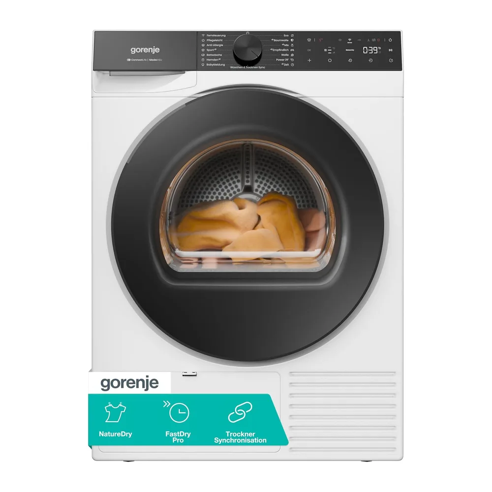Gorenje D5G69CP Trockner/Kondensation mit Wärmepumpe /9kg /15 Programme/ConnectLife/Made in EU/FastDry
