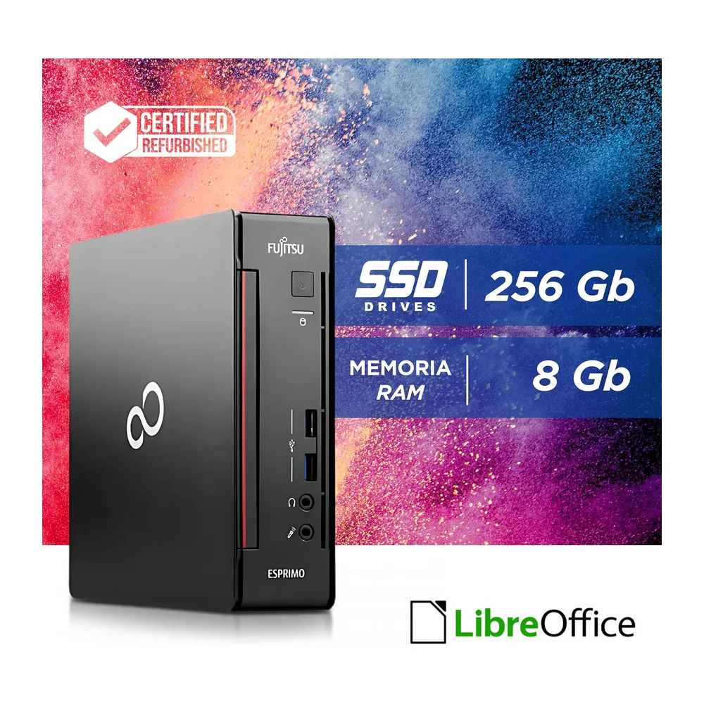 Fujitsu Q558 – Mini-PC Desktop-PC – Intel i5-8400T 6 Core 1,7 GHz – RAM 8 GB DDR4 SSD 256 GB, DVI + DP – Win — 4