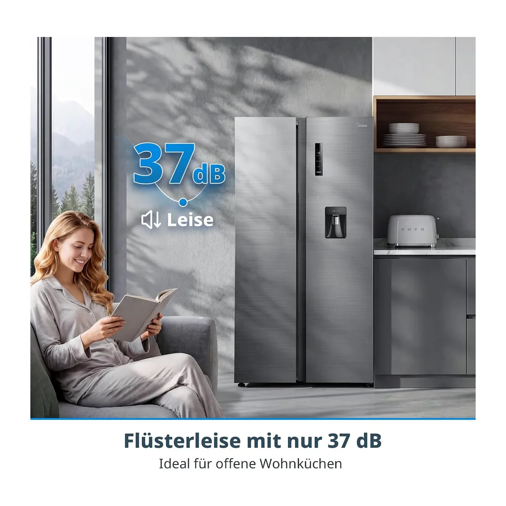Midea 553 L Side-by-Side Kühlschrank mit Wasserspender und 3L Wassertank [Energieklasse D] — 6