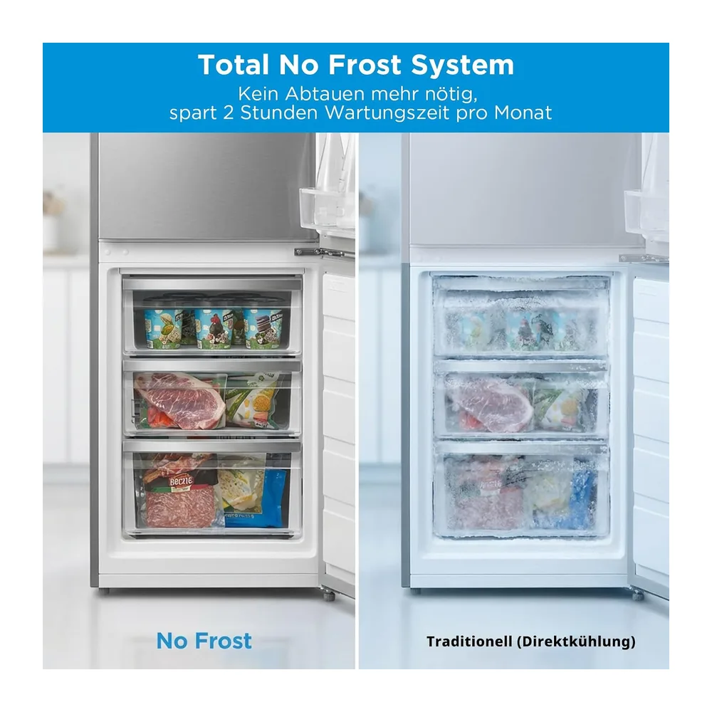 Midea 270L Kühlschrank mit gefrierfach(-24°C),Total Nofrost — 3
