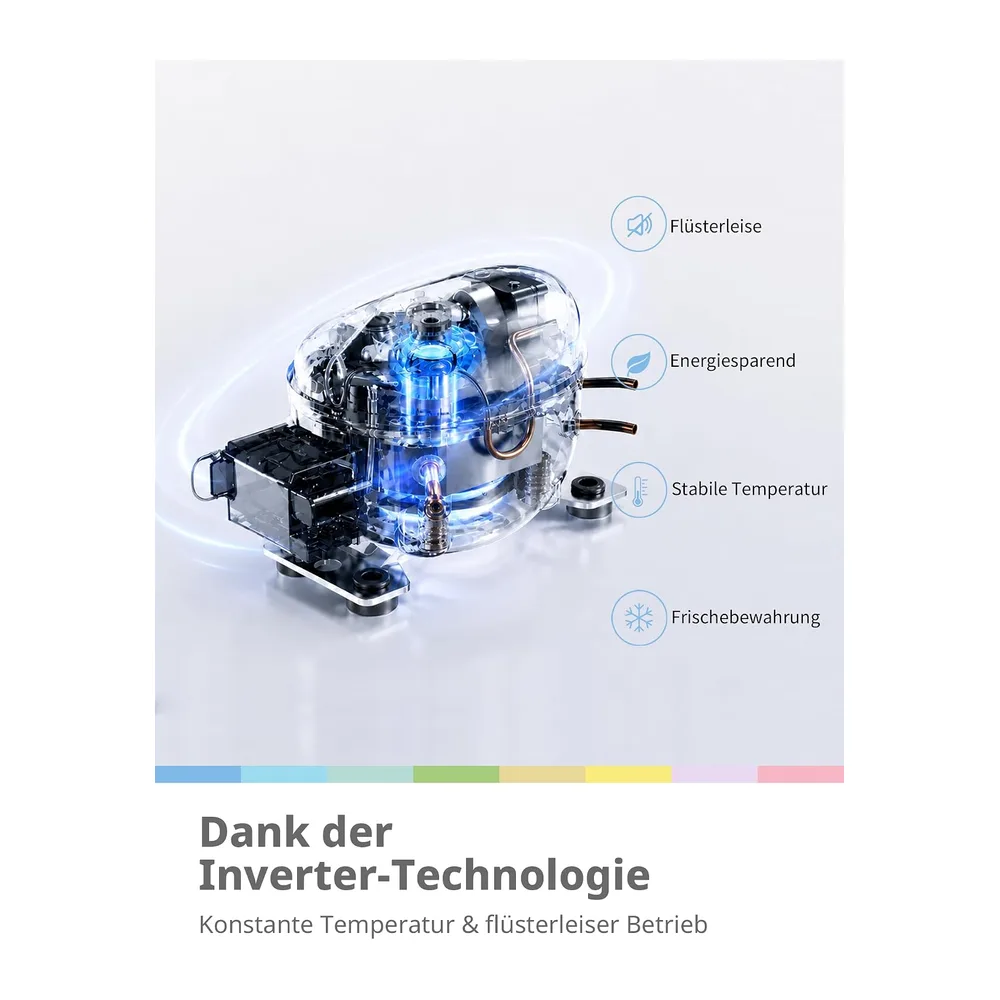 Comfee 43L Mini Kühlschrank, EEK D, 35 dB, 64 kWh/Jahr,Inverter‑Kompressor [Energieklasse D] — 4