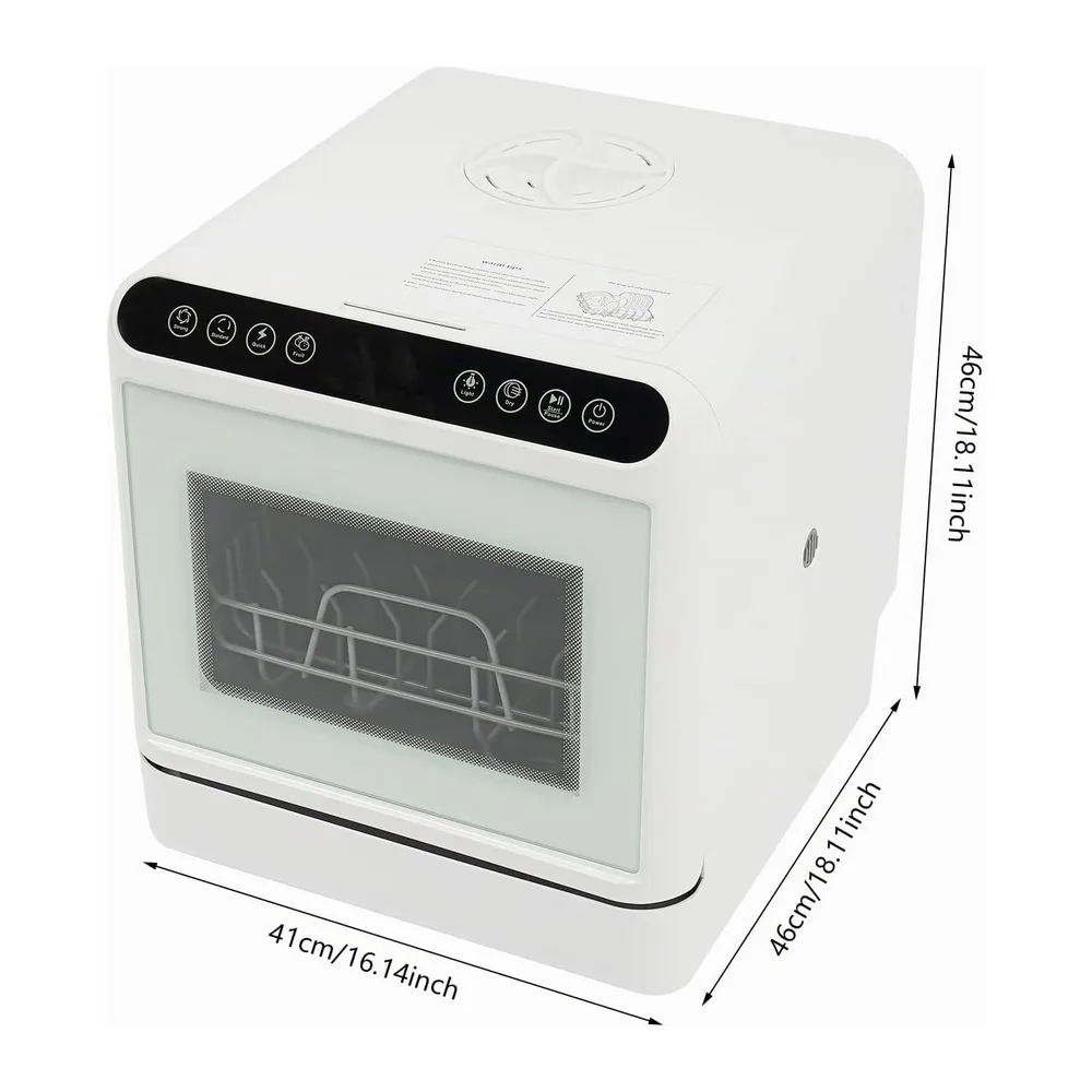1100W Tischgeschirrspüler Mini Geschirrspüler für 5 Gedecke Kompakter Tischspülmaschine 4 Programmen mit 6L — 3