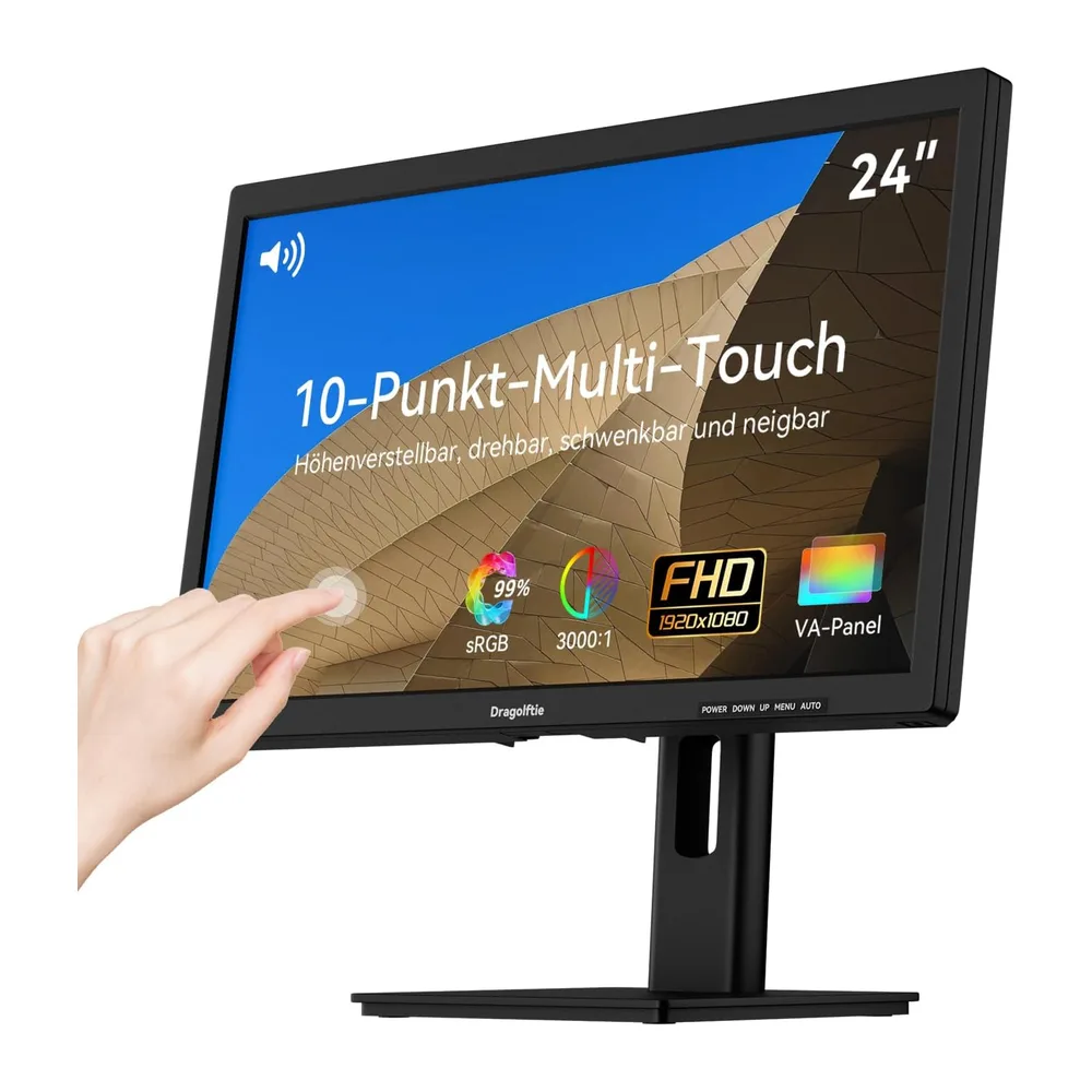 24 Zoll Touchscreen Monitor VA PC Touch Screen Kontrastverhältnis 3000:1