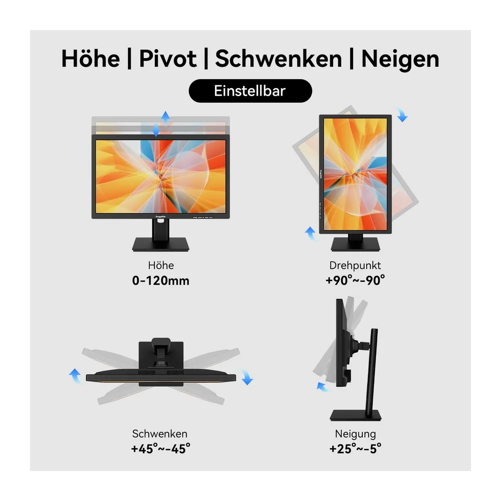 24 Zoll Touchscreen Monitor VA PC Touch Screen Kontrastverhältnis 3000:1 — 3