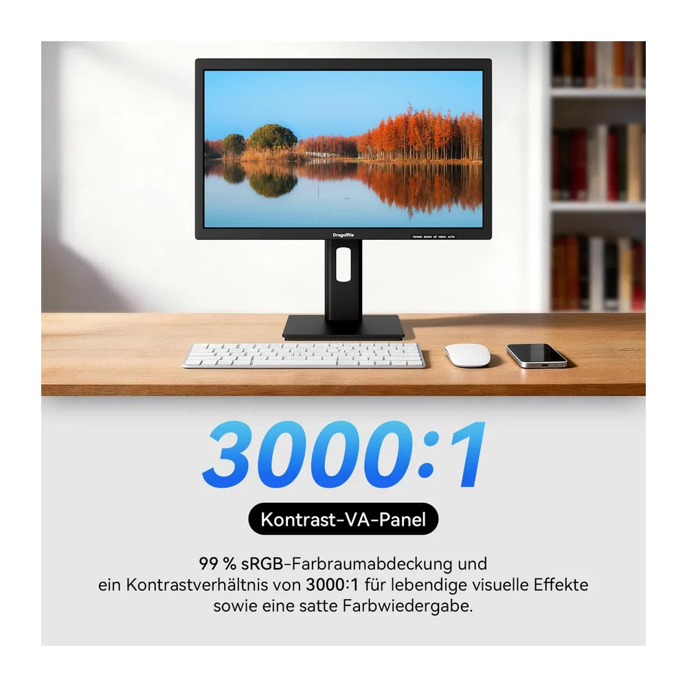 24 Zoll Touchscreen Monitor VA PC Touch Screen Kontrastverhältnis 3000:1 — 5