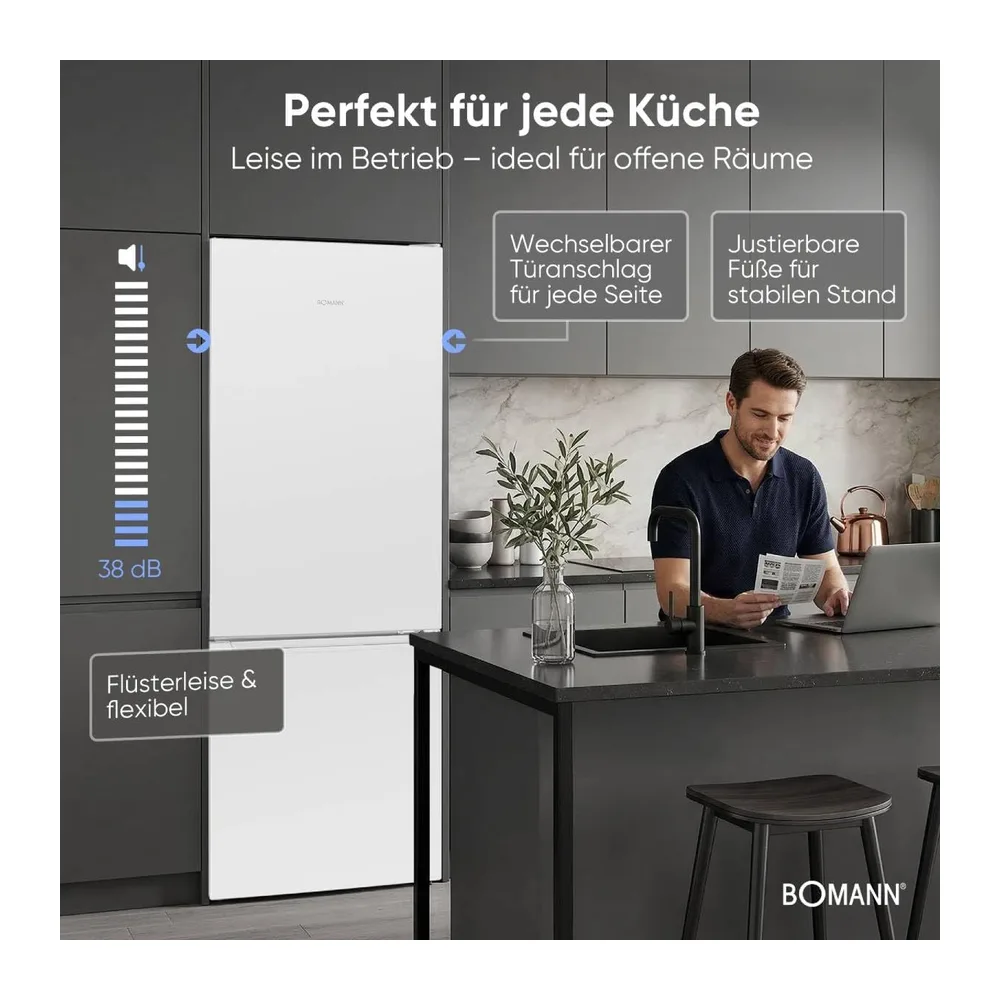 Bomann® Kühlschrank mit Gefrierfach | Energieklasse C | 176cm | LowFrost | 5 Jahre Kompressor-Garantie | Kühl — 6