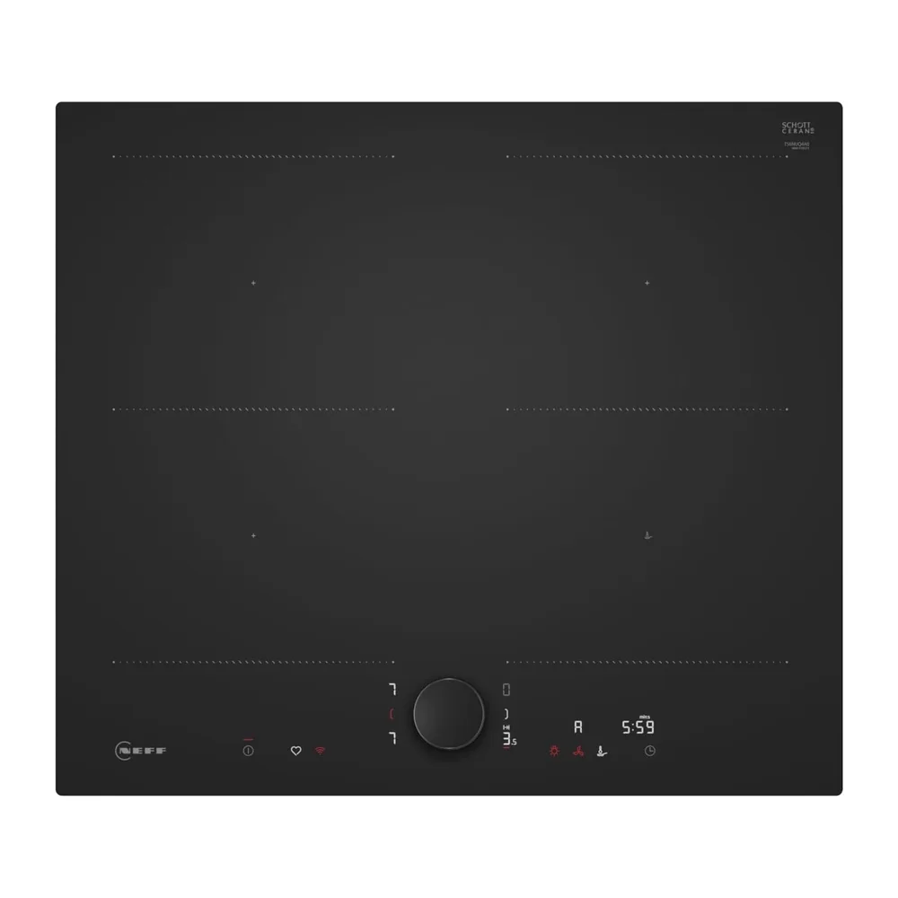 NEFF N 90 Induktionskochfeld 60 cm, T56NUQ4A0, Combi Induction, Bratsensor 70° bis 220 °C, Power Boost, Twist