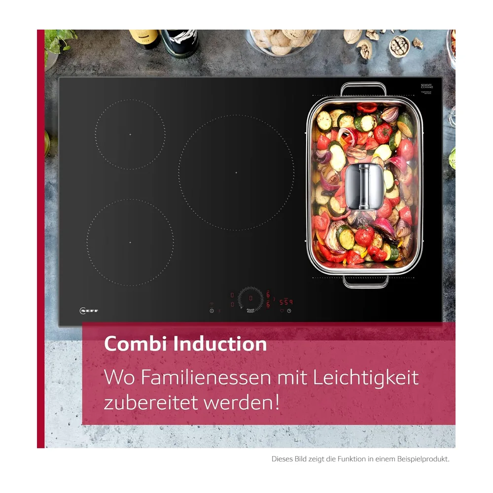 NEFF N 90 Induktionskochfeld 60 cm, T56NUQ4A0, Combi Induction, Bratsensor 70° bis 220 °C, Power Boost, Twist — 6