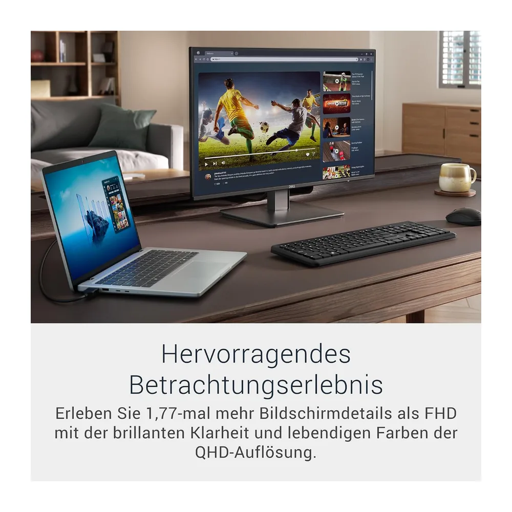 Dell 27 Monitor - SE2726D, QHD (2560x1440), 144Hz, IPS, 1ms MPRT — 2