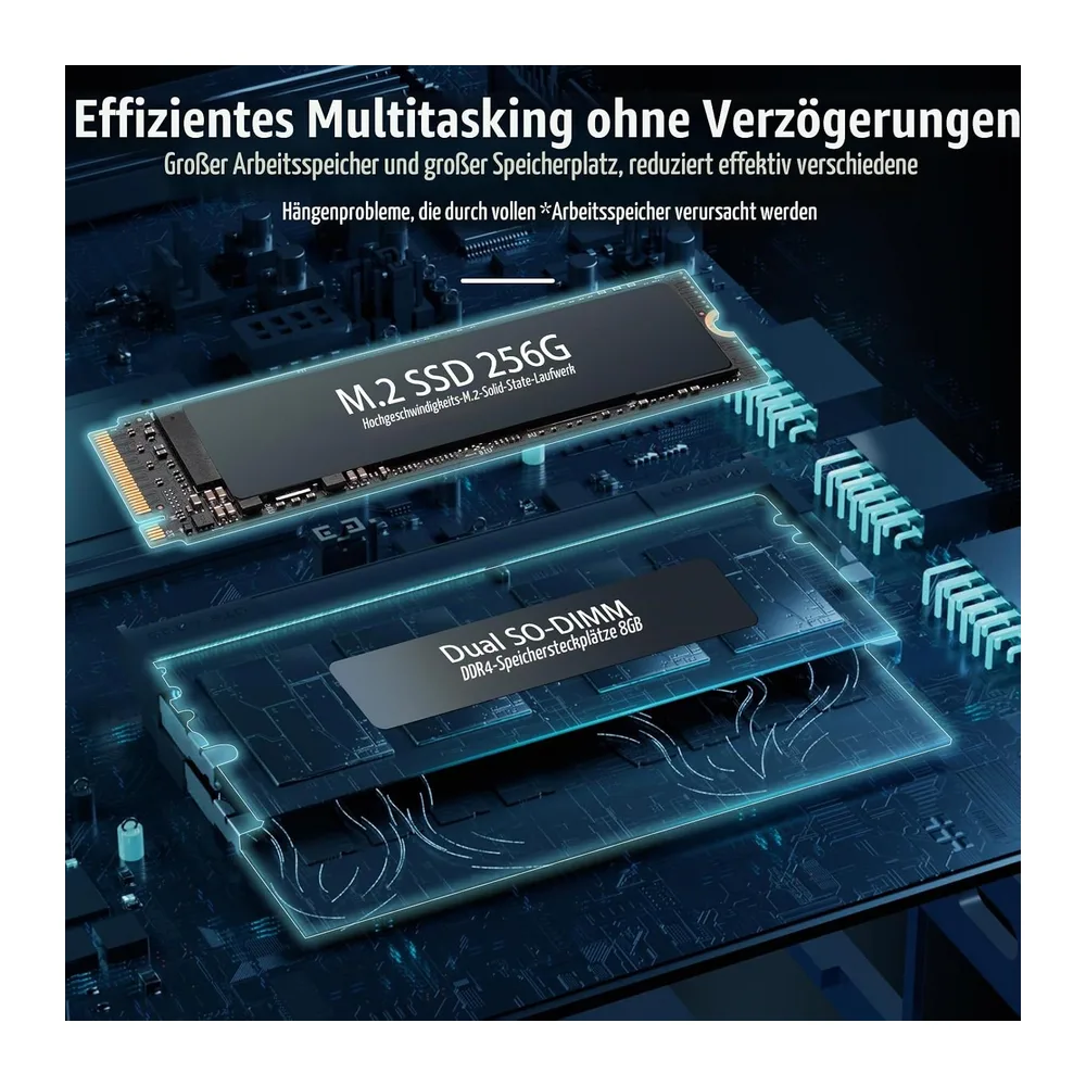 Mini-PC 3200U (bis zu 3,5 GHz) 8 GB RAM 256 GB SSD Win11 WLAN5/Bluetooth /RJ45 LAN 1000M/USB*4/USB-C*2/HDMI*2 — 4