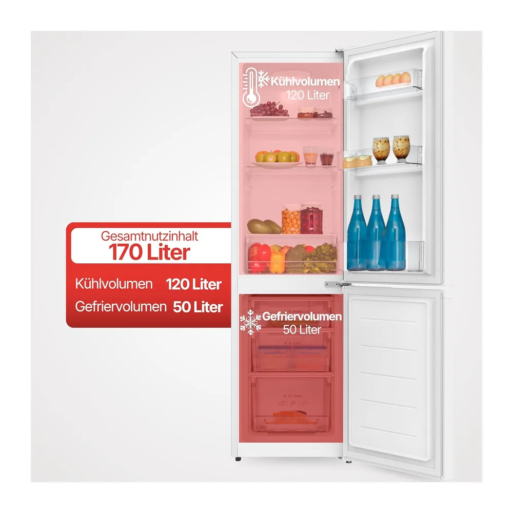 Amica Kühl‑Gefrier‑Kombination freistehend 151,8 x 44,4 x 53,6 cm 170 l Gefrierfach unten — 2