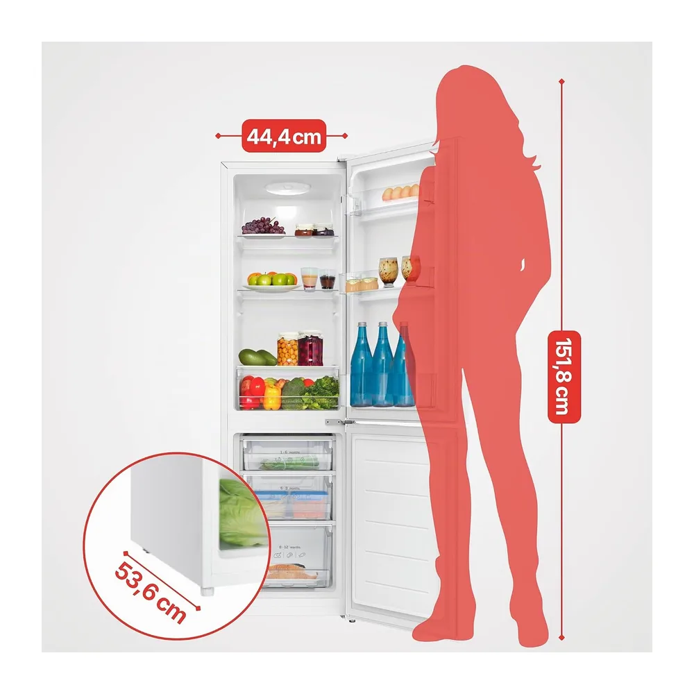 Amica Kühl‑Gefrier‑Kombination freistehend 151,8 x 44,4 x 53,6 cm 170 l Gefrierfach unten — 3
