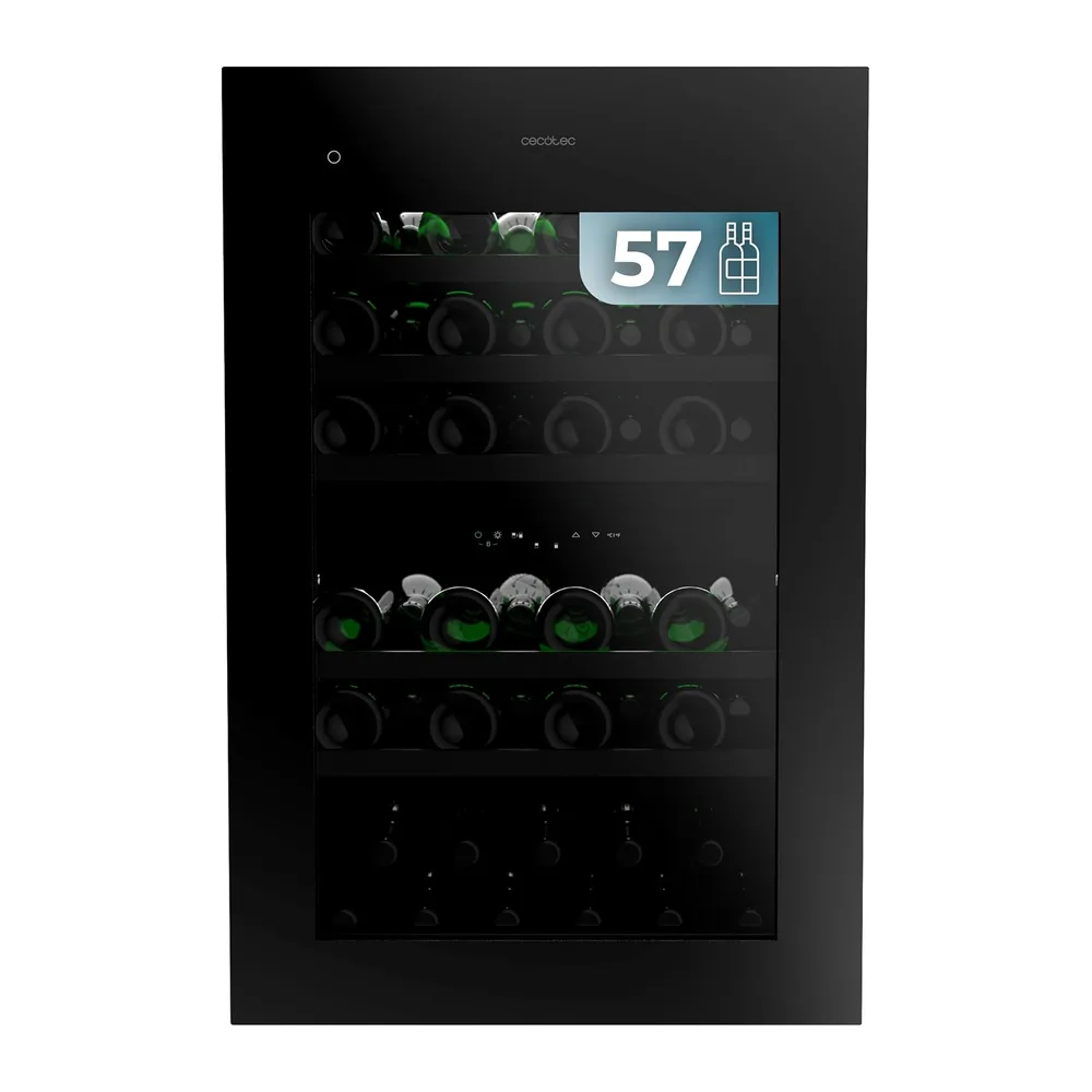 Cecotec Weinkühlschrank Bolero GrandSommelier Duo 57000 Touch Matt Black Compressor