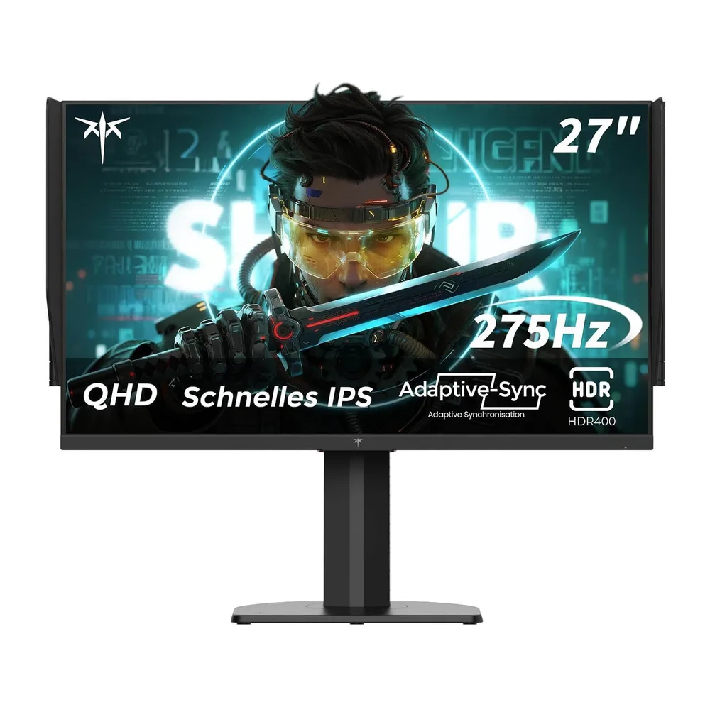 KTC Gaming Monitor 27 Zoll, 275Hz 240Hz QHD Monitor, Fast IPS, 1ms, 2K 2560 x 1440P, Freesync & G-sync, PC