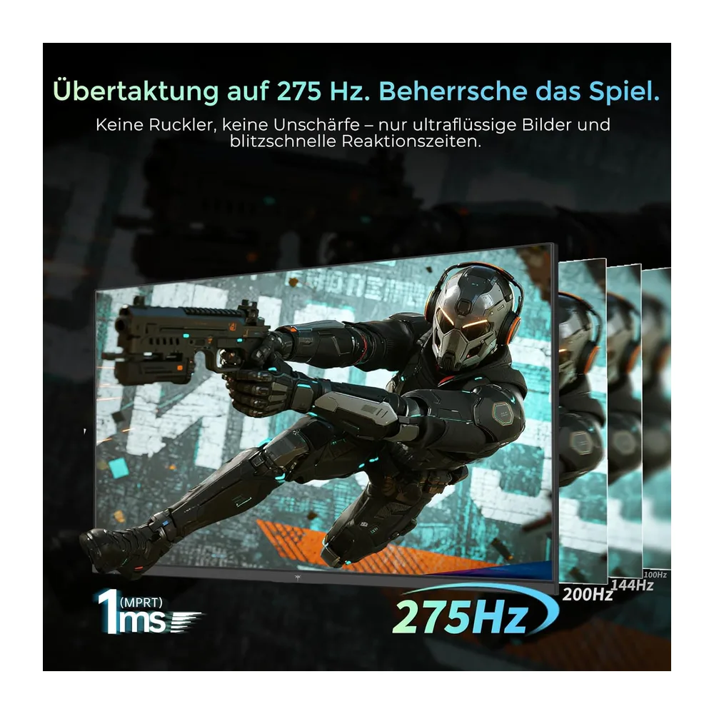 KTC Gaming Monitor 27 Zoll, 275Hz 240Hz QHD Monitor, Fast IPS, 1ms, 2K 2560 x 1440P, Freesync & G-sync, PC — 2