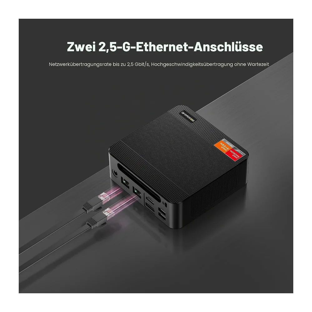 BOSGAME Mini PC, AMD Ryzen 7 7730U (bis zu 4,5 GHz), 16GB RAM, 1TB NVMe SSD — 6