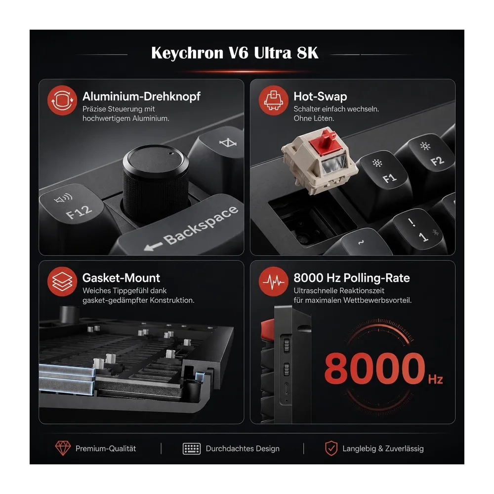 Keychron V6 Ultra 8K Kabellose Mechanische Tastatur — 4
