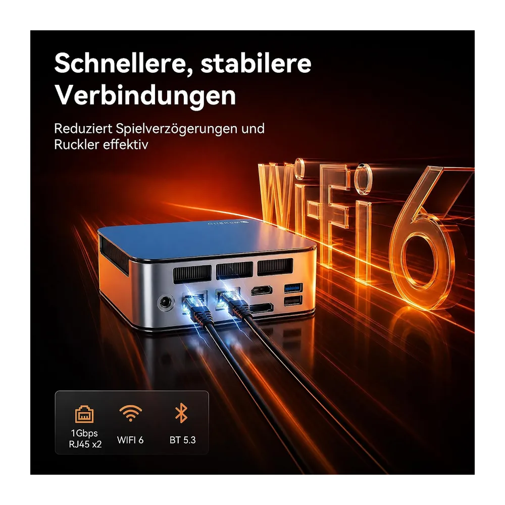 Glorlin GT103 Mini PC,AMD Ryzen 5 6600H (overtreft R7-7730U — 6